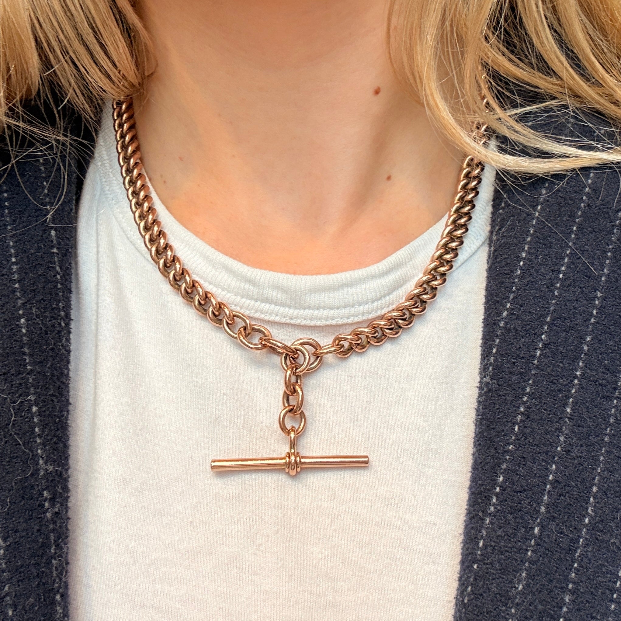 Victorian Curb Link Albert Chain-Charlotte Sayers Antique Jewellery