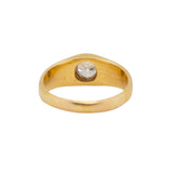 Victorian Cushion Cut Diamond Gypsy Ring-Charlotte Sayers Antique Jewellery