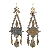 Victorian Cut Steel Drop Earrings-Charlotte Sayers Antique Jewellery