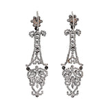 Victorian Cut Steel Drop Earrings-Charlotte Sayers Antique Jewellery