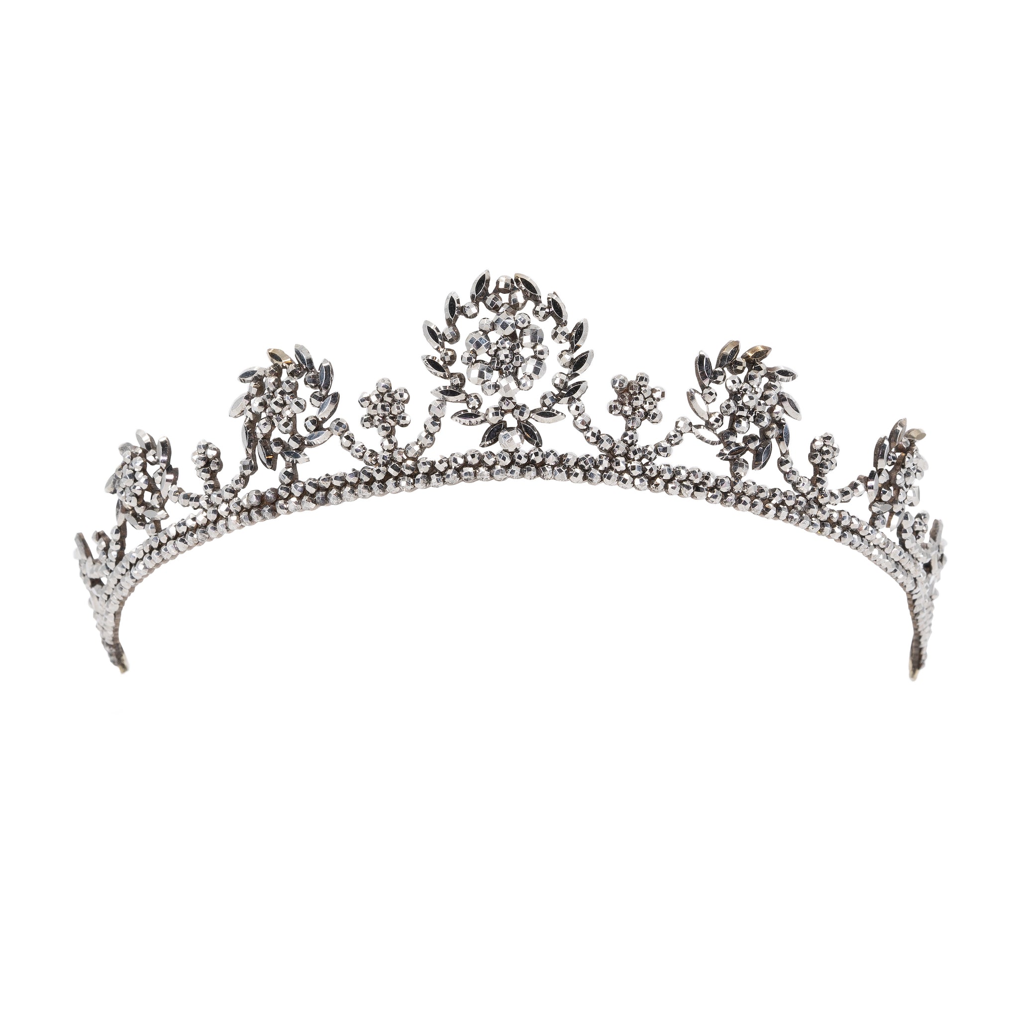 Victorian Cut Steel Tiara-Charlotte Sayers Antique Jewellery