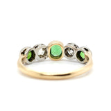 Victorian Demantoid Garnet and Diamond Ring-Charlotte Sayers Antique Jewellery