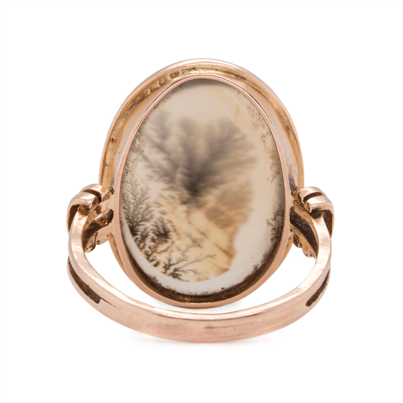 Victorian Dendritic Agate Ring-Charlotte Sayers Antique Jewellery