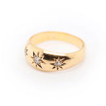 Victorian Diamond 3 Star Gypsy Ring-Charlotte Sayers Antique Jewellery