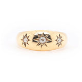 Victorian Diamond 3 Star Gypsy Ring-Charlotte Sayers Antique Jewellery