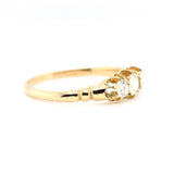 Victorian Diamond 3 Stone Ring-Charlotte Sayers Antique Jewellery