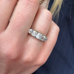 Victorian Diamond 5 Stone Ring-Charlotte Sayers Antique Jewellery