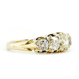 Victorian Diamond 5 Stone Ring-Charlotte Sayers Antique Jewellery