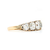 Victorian Diamond 5 Stone Ring-Charlotte Sayers Antique Jewellery