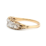 Victorian Diamond 5 Stone Ring-Charlotte Sayers Antique Jewellery