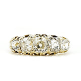 Victorian Diamond 5 Stone Ring-Charlotte Sayers Antique Jewellery