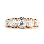 Victorian Diamond 5 Stone Ring-Charlotte Sayers Antique Jewellery