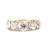 Victorian Diamond 5 Stone Ring-Charlotte Sayers Antique Jewellery