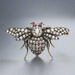 Victorian Diamond Bee Brooch-Charlotte Sayers Antique Jewellery