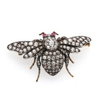 Victorian Diamond Bee Brooch-Charlotte Sayers Antique Jewellery