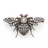 Victorian Diamond Bee Brooch-Charlotte Sayers Antique Jewellery