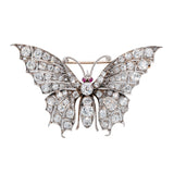 Victorian Diamond Butterfly Brooch-Charlotte Sayers Antique Jewellery