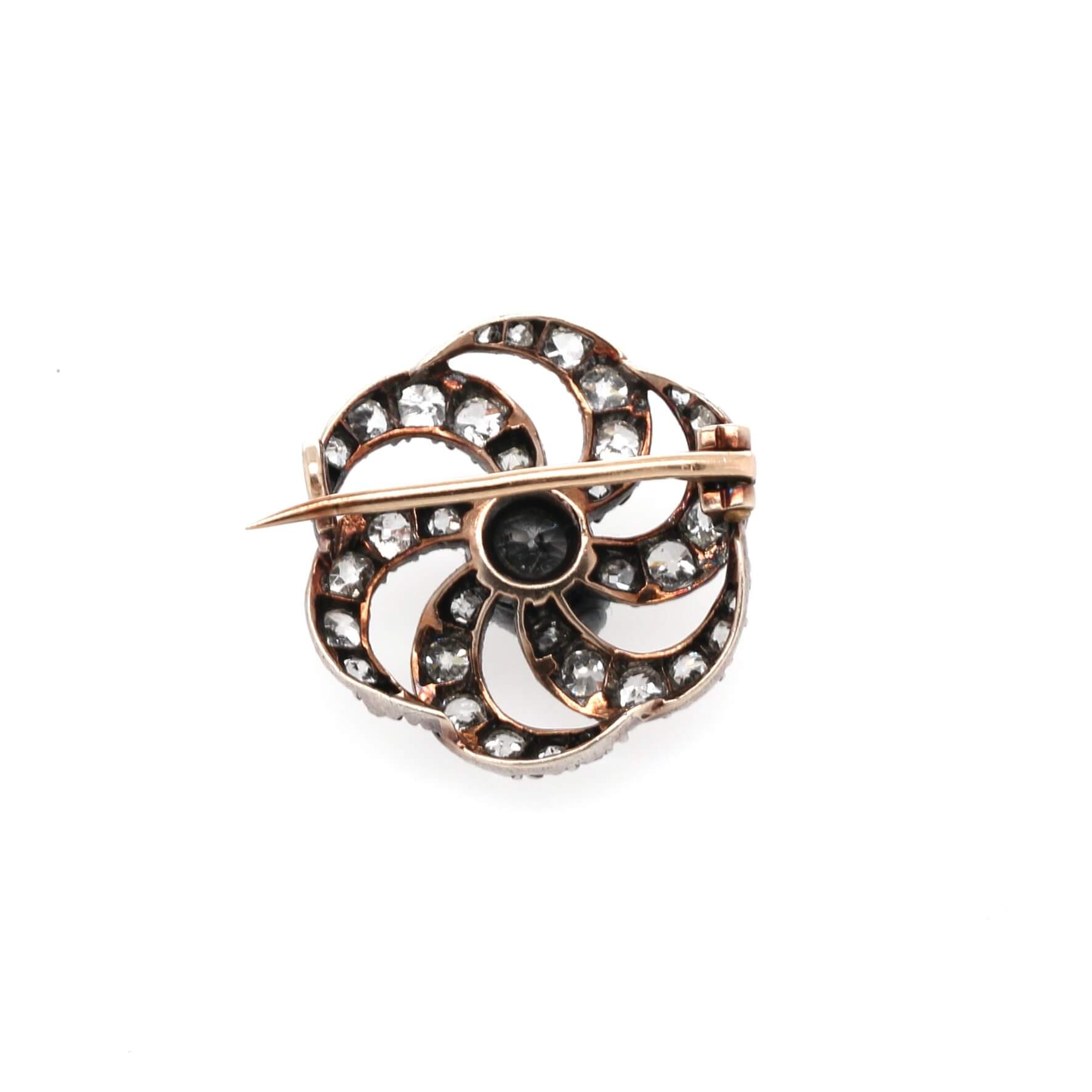 Victorian Diamond Cartwheel Brooch-Charlotte Sayers Antique Jewellery