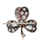 Victorian Diamond Clover Brooch-Charlotte Sayers Antique Jewellery