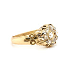 Victorian Diamond Cluster Ring-Charlotte Sayers Antique Jewellery