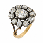 Victorian Diamond Cluster Ring-Charlotte Sayers Antique Jewellery
