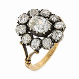 Victorian Diamond Cluster Ring-Charlotte Sayers Antique Jewellery