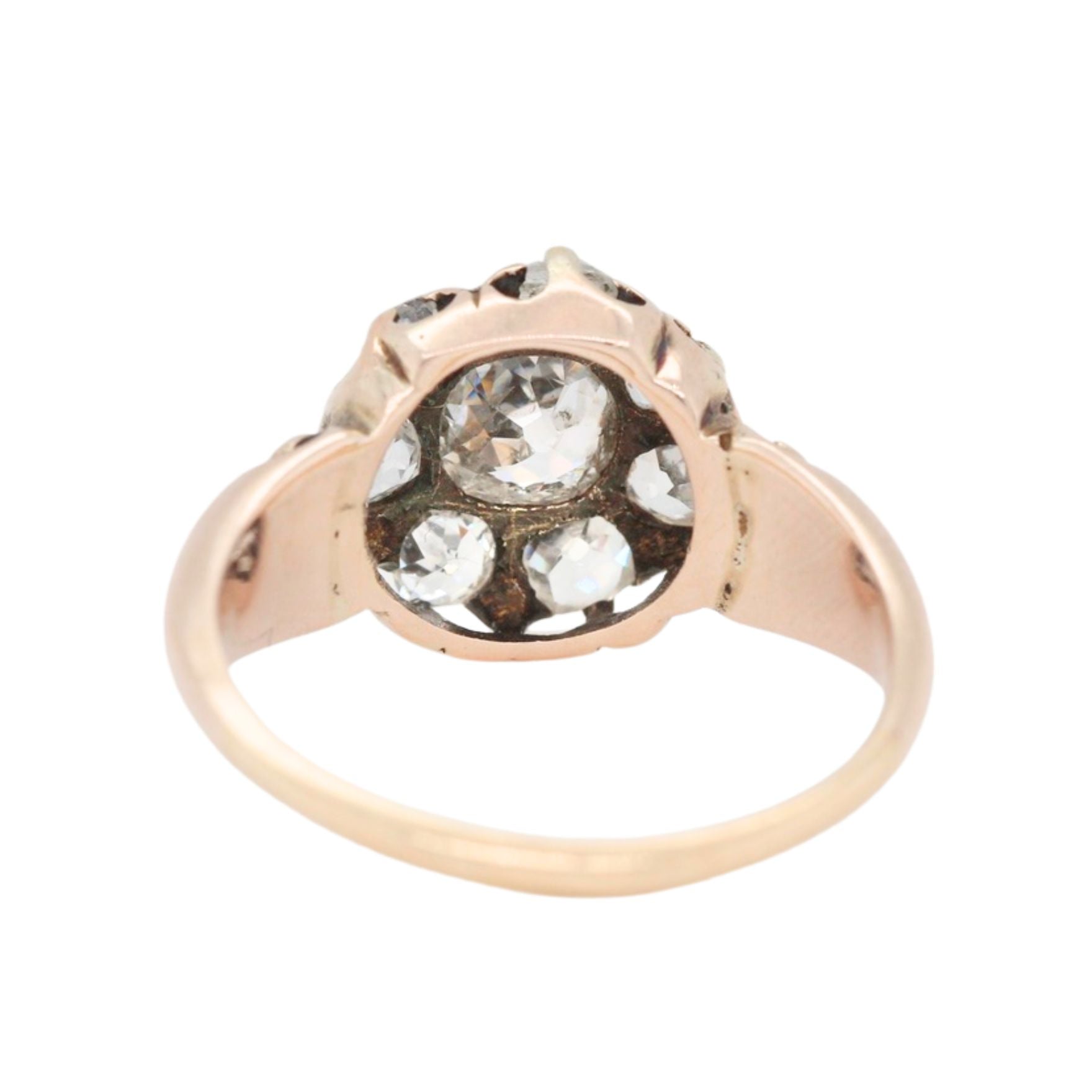 Victorian Diamond Cluster Ring-Charlotte Sayers Antique Jewellery
