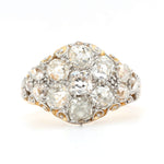 Victorian Diamond Cluster Ring-Charlotte Sayers Antique Jewellery