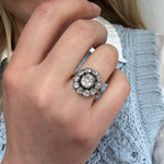 Victorian Diamond Cluster Ring-Charlotte Sayers Antique Jewellery