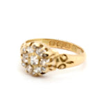 Victorian Diamond Cluster Ring-Charlotte Sayers Antique Jewellery