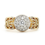 Victorian Diamond Cluster Ring-Charlotte Sayers Antique Jewellery