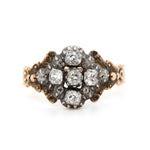 Victorian Diamond Cluster Ring-Charlotte Sayers Antique Jewellery