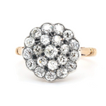 Victorian Diamond Cluster Ring-Charlotte Sayers Antique Jewellery