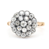 Victorian Diamond Cluster Ring-Charlotte Sayers Antique Jewellery