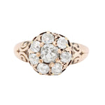 Victorian Diamond Cluster Ring-Charlotte Sayers Antique Jewellery