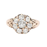 Victorian Diamond Cluster Ring-Charlotte Sayers Antique Jewellery