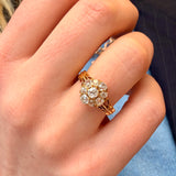 Victorian Diamond Cluster Ring in Gold-Charlotte Sayers Antique Jewellery