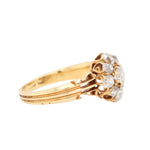 Victorian Diamond Cluster Ring in Gold-Charlotte Sayers Antique Jewellery