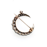 Victorian Diamond Crescent Brooch-Charlotte Sayers Antique Jewellery