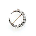 Victorian Diamond Crescent Brooch-Charlotte Sayers Antique Jewellery