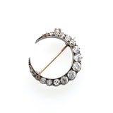 Victorian Diamond Crescent Brooch-Charlotte Sayers Antique Jewellery