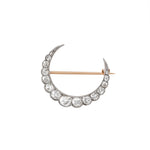 Victorian Diamond Crescent Brooch-Charlotte Sayers Antique Jewellery