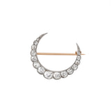 Victorian Diamond Crescent Brooch-Charlotte Sayers Antique Jewellery