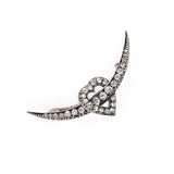 Victorian Diamond Crescent Brooch-Charlotte Sayers Antique Jewellery