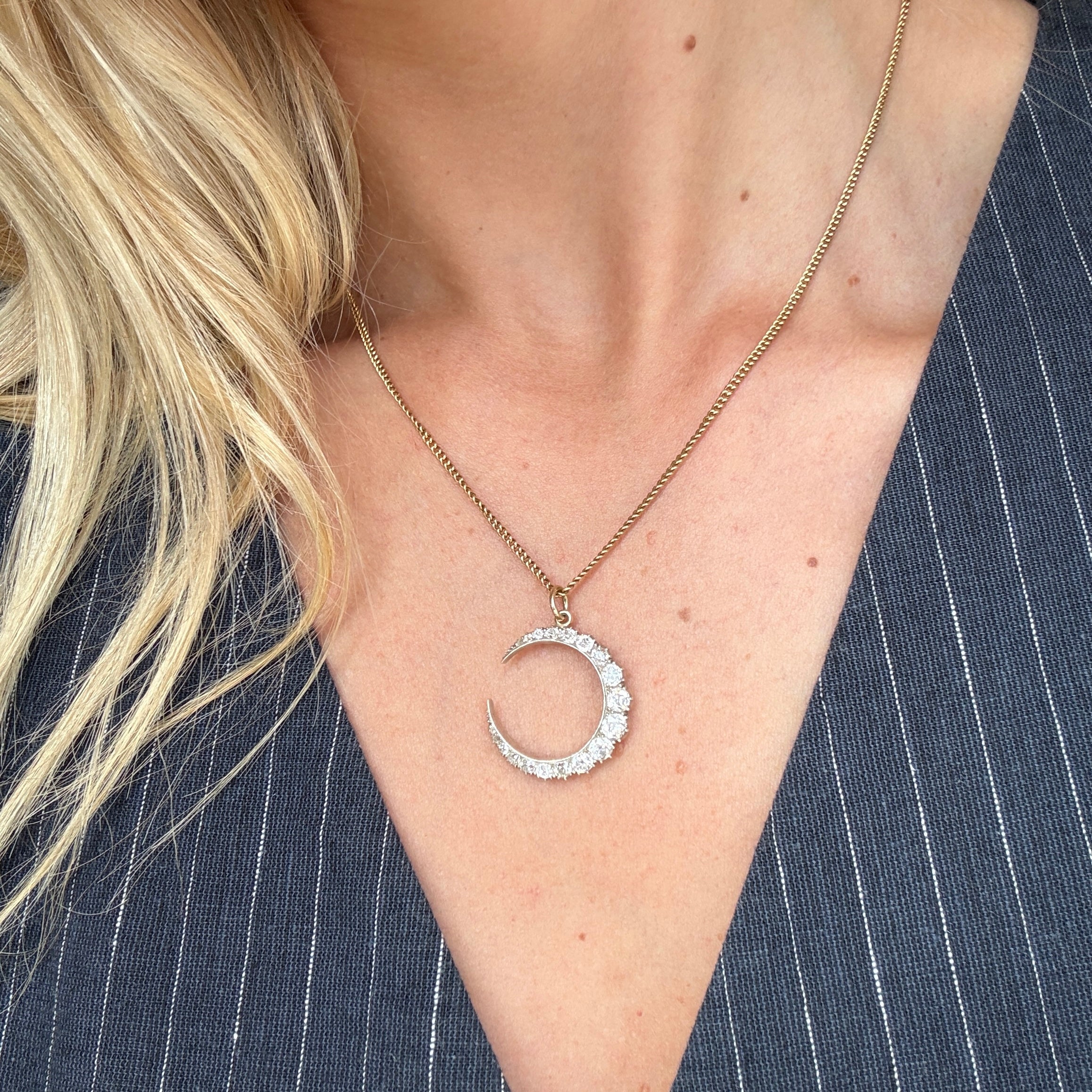 Victorian Diamond Crescent-Charlotte Sayers Antique Jewellery