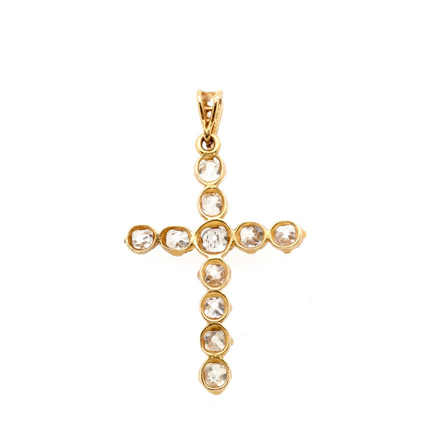 Victorian Diamond Cross-Charlotte Sayers Antique Jewellery