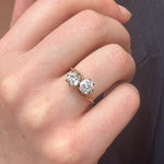Victorian Diamond Crossover Toi et Moi Ring-Charlotte Sayers Antique Jewellery