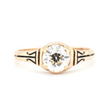 Victorian Diamond Enamel Ring-Charlotte Sayers Antique Jewellery