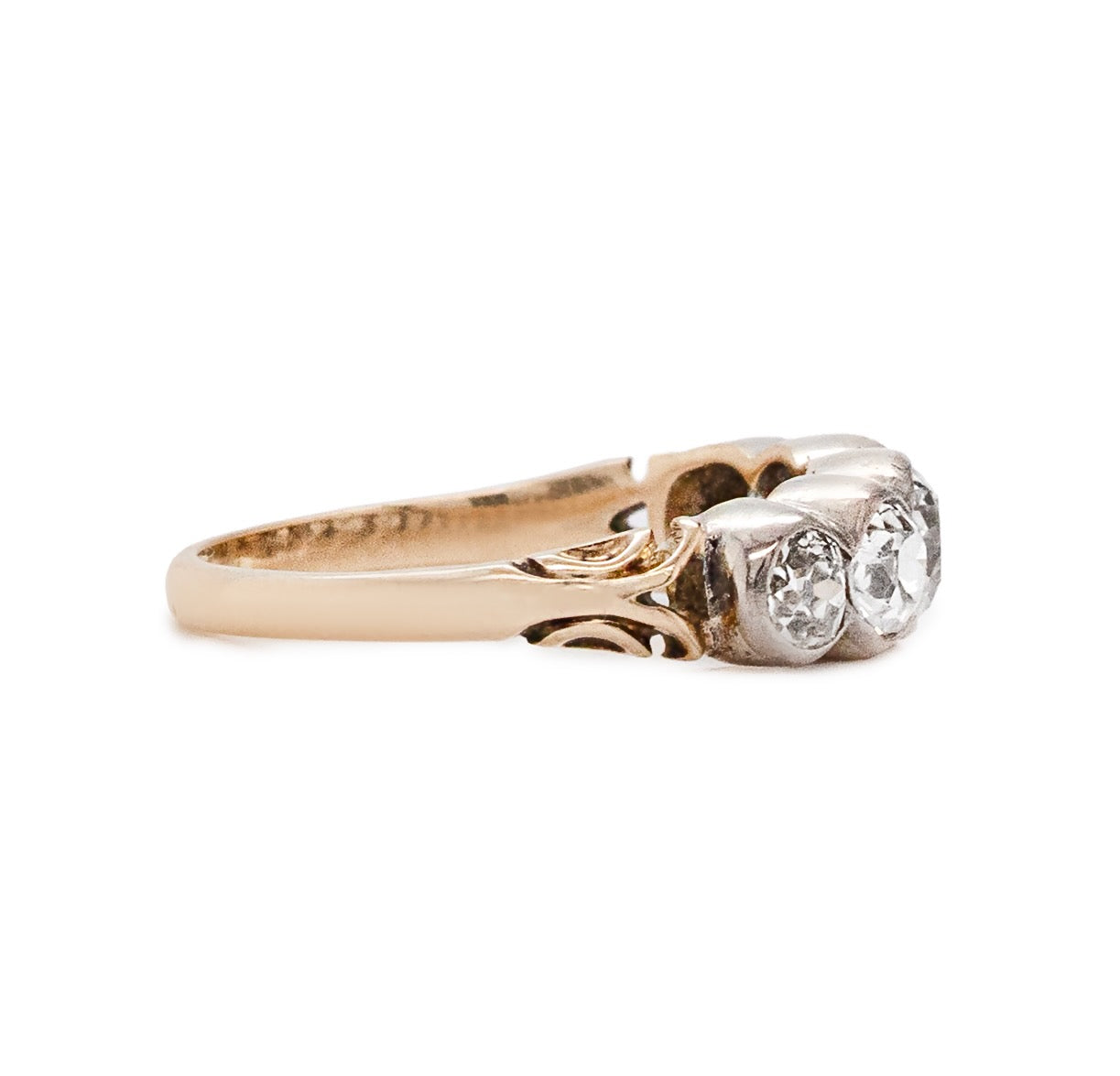 Victorian Diamond Five Stone Ring-Charlotte Sayers Antique Jewellery