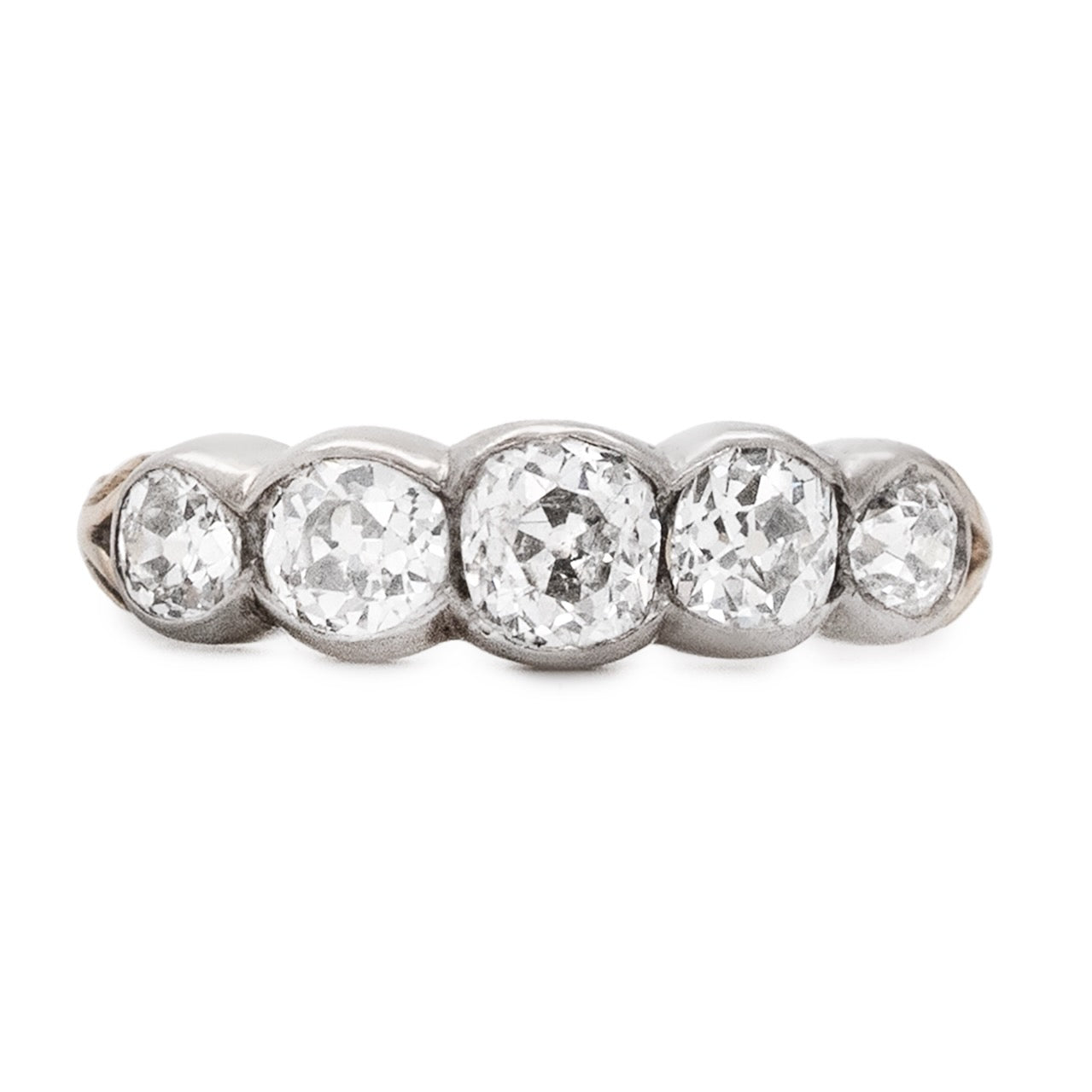 Victorian Diamond Five Stone Ring-Charlotte Sayers Antique Jewellery